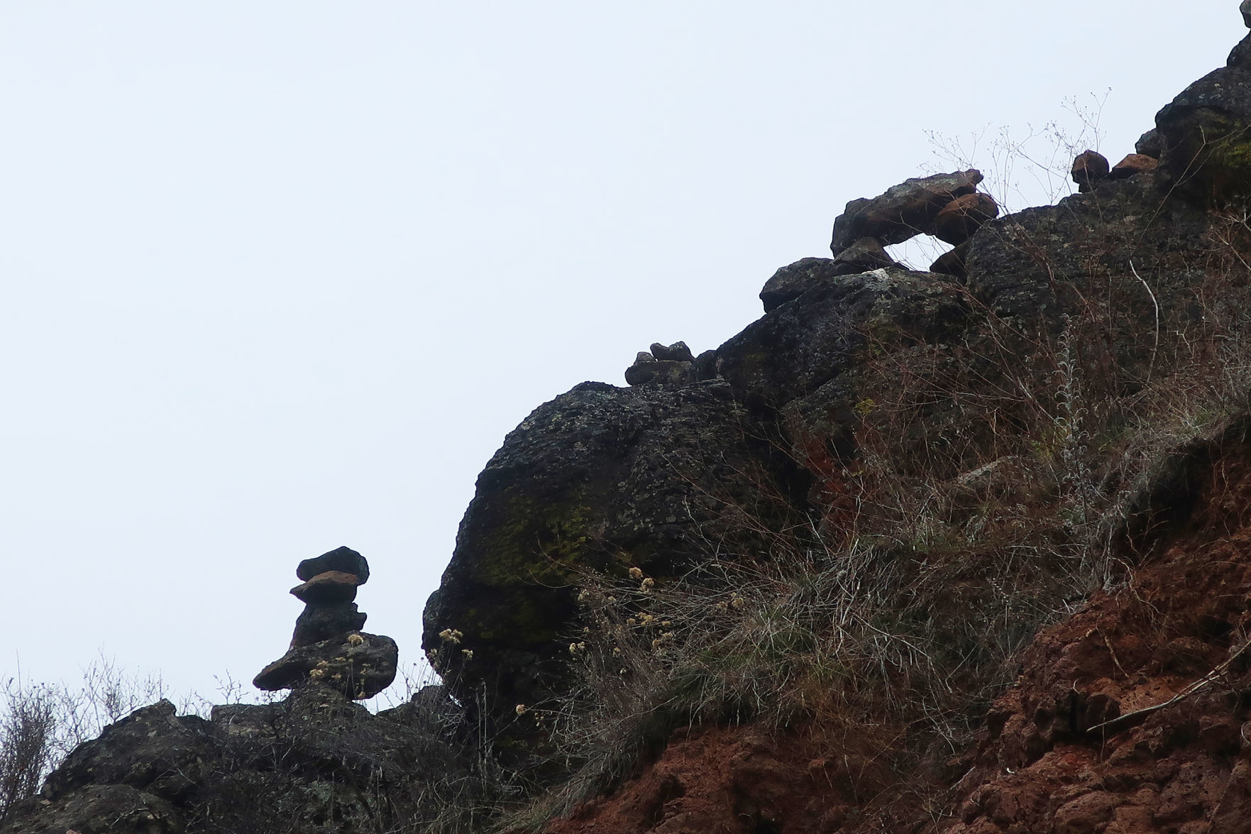 Hillside cairns